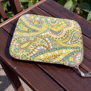 Vera Bradley Tablet Case Lemon Parfait Sleeve iPad Kindle Zippered Pouch 9 x 7"